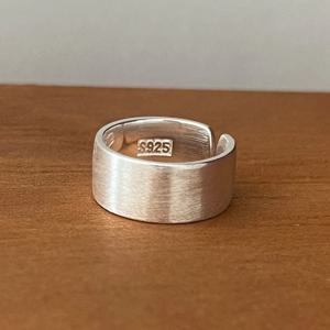 BF CLUB 여성을위한 925 스털링 실버 반지 간단한 손가락 오픈 빈티지 수제 넓은 부드러운 반지 알레르기 파티 생일 선물