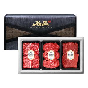 횡성한우 명품 혼합세트 3호 / 1.2kg (1등급 꽃등심+불고기+국거리)