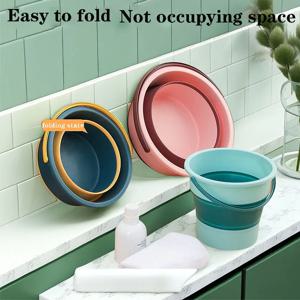 두꺼운 휴대용 접이식 물통 다기능 낚시 세차 가정용 버킷 휴대용 세차 버킷