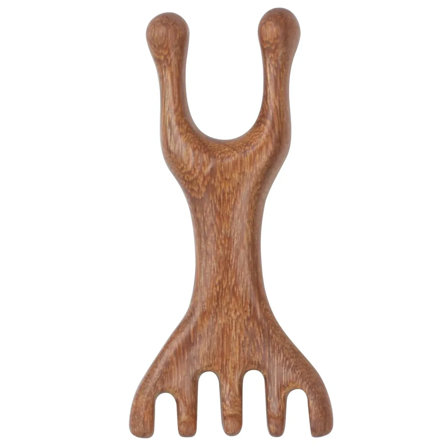 천연 백단 다섯 발톱 두피 마사지 Gua Sha 도구 뒤로 Scratcher 스파 핸드 헬드 자오선 마사지 빗 헤어 케어