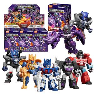블록스 디펜더 버전 6 트랜스포머 블록 장난감 5.5cm 히든 스타일 옵티머스 프라이멀 BW-메가트론 액션 피규어