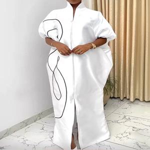 Modigirl 플러스 사이즈 Musilm 패션 특대 Abaya 드레스 2025 새로운 봄 여름 Abaya 이슬람 맥시 드레스 여성 사우디 두바이