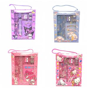 Sanrio 헬로 키티 마이 멜로디 Kuromi Cinnamoroll 문구 선물 상자 개학 선물 문구 선물 세트 크리스마스 선물