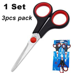 1/3/5 세트 스테인레스 스틸 바느질 가위 전문 재단 가위 학생 일기 편지지 사무실 학교 학생 용품