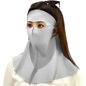 자외선 차단 마스크 무자국 여름 마스크 통기성 아이스 느낌 햇빛 가리개 얼굴 보호 넥 랩 커버페이스 마스크