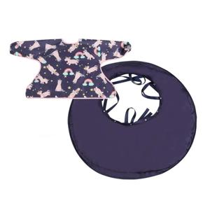 아기 식탁 매트, 유아용 식탁 의자 턱받이, 오염 방지 긴 소매 스목, 식탁 매트 부착 가능