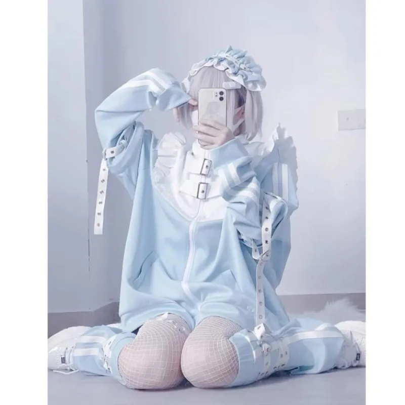 후드티，후드집업，신상맨투맨，가을여성옷，고급브랜드，맨투맨 여성，맨투맨，겨울옷，겨울，후드，여성후드티，luxury 브랜드，신상니트，하라주쿠，여성의류，y2k，맨투맨 여자，여성옷，방한복 일본 하위 문화 스티치 패치워크 후디, 프릴 엣지 하라주쿠 Y2k 후디, 2000 년대 루즈 지퍼 스웨트 셔츠, 가을 2024