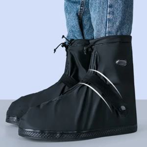 방수 레인 슈즈 커버 재사용 가능한 미끄럼 방지 사이클링 하이킹 부츠 커버 바지 신발 보호대 비 눈 젖은 모래 부츠 커버