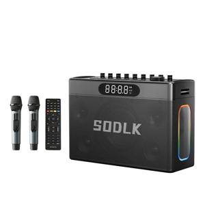 SODLK S1127 PLUS 300W 노래방 기계 야외 휴대용 스피커 2개의 무선 마이크 포함 AUX MIC OTG 라이브 지원 파티용