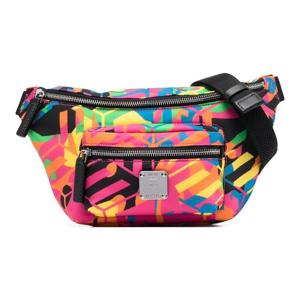 MCM 큐빅 시리즈 나일론 슬링백, 패니팩 미니 남성용 멀티컬러 MMZCAFI02MT001