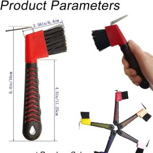 손잡이가 달린 말 발굽 선택 브러시, 튼튼한 말굽 모양 브러시, 말, 당나귀, 염소에 적합