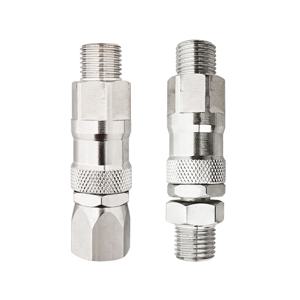 에어리스 스프레이 페인트 기계용 360 도 회전 조인트, 에어리스 고압 스프레이건 스테인레스 스틸 회전 조인트 스프레이건 및 호스 회전 조인트, 1/4 인치, 2 개