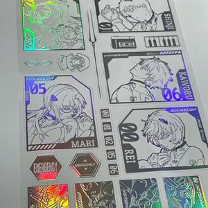 에반게리온 Eva 애니메이션 스티커 만화 레이저 금속 스티커 노트북 헤드셋 휴대 전화 태블릿 장식 방수 스티커 선물