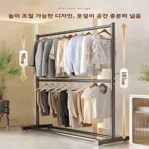 간편한 실내 옷 건조대, 독립형 가을 겨울 외투 모자 코트 행거, 공간 절약형 다기능 도장 강철