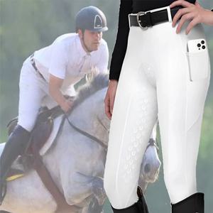가볍고 통기성 좋은 승마복 여성 남성용 실리콘 논슬립 탄력 높은 허리 브리치 트레이닝 승마 바지