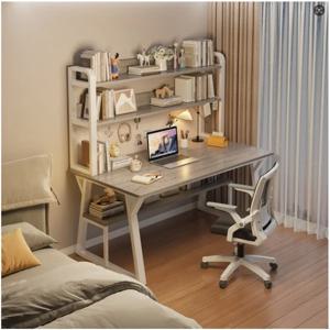 컴퓨터 책상 사무실 책상 소형 가정용 공부 책상 침실 학생용 책상 책꽂이 부착 접이식 컴팩트 공간 절약형