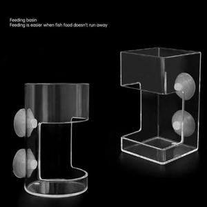 미끄럼 방지 수족관 피더 링 - 필수 물고기 먹이 용품, 수조용 플로팅 푸드 피더 사각형/원형