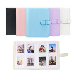 폴라로이드 사진 앨범 용 128 포켓 Fujifilm Instax 미니 필름 Instax 웨딩 사진 앨범 용 PU 가죽 케이스