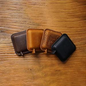 미니 수제 롤 테이프 측정기 헤드 레이어 소가죽 빈티지 측정 테이프 리트랙터블 키체인 펜던트 테이프 측정기