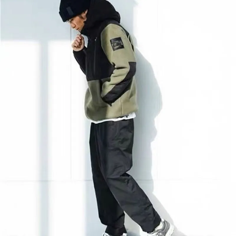 양털 벨벳 재킷 남성용 가을 겨울 플리스 안감 후드 코튼 코트 따뜻한 트렌디 브랜드 청소년 코튼 의류 7205