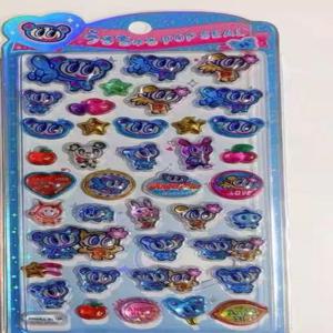 핫 엔젤 블루 젤리 스티커 일본 블루 폰 케이스 남녀 DIY 장식 스티커 장난감 3D 입체 스티커