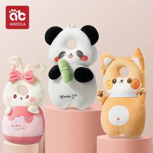 아기 워커 머리 보호 쿠션 동물 플러시 패드 조절 가능한 스트랩 유아 어린이를위한 아기 보호 패드 샤워 선물