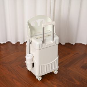 아이와 산책할 엄마 여행가방, 푸시형 부모-자녀 트롤리 케이스, 탈것형 어린이 여행가방, 20인치 기내용 여행가방