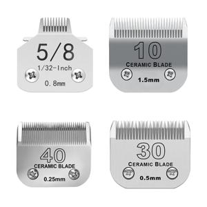 5-8/10 # /30 # /40 # 분리형 애완동물 털 트리머 블레이드, Andis, Oster A5, Wahl KM 시리즈 클리퍼용, 세라믹+탄소강으로 제작