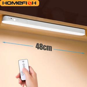HOMEFISH 눈 보호 테이블 램프 LED 라이트 바 충전식 무선 책상 독서 램프 USB 야간등 침대 옆 주방 캐비닛용