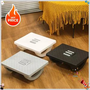 사무실 필수품: 책상 아래 발받침대, 다리 꼬임 방지, 반원형 흔들림 방지, 미끄럼 방지 마사지 롤러 발받침대