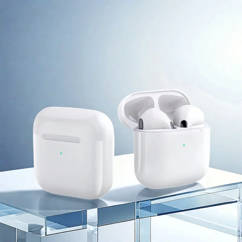 모든 스마트폰용 오리지널 에어 TWS 무선 헤드폰 Fone 블루투스 이어폰 인이어 이어버드 Pro4 헤드셋
