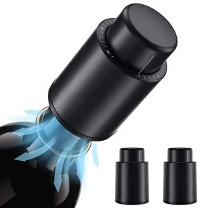 진공 와인 병 마개 봉인 된 저장 진공 메모리 와인 마개 푸시 스타일 바 도구 Barware 재사용 가능한 와인 코르크
