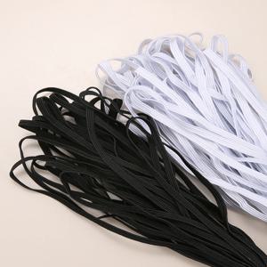 10m 플랫 탄성 밴드 화이트 블랙 높은 탄성 플랫 탄성 밴드 Underware 잠옷 넥타이 트림 DIY 마스크에 대한 스트레치 로프 바느질