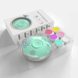 아기 네일 케어 트리머 전기 어린이 네일 페디큐어 가위 커터 유아 폴리 셔 가위 신생아를위한 6pcs 그라인딩 헤드