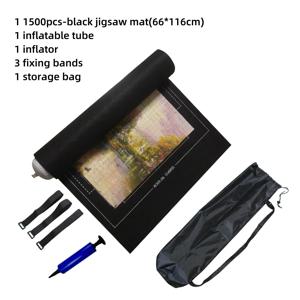MaxRenard 직소 퍼즐 매트 롤업 퍼즐 보드, 최대 1500 개, 1000 개, 500 개 대형 휴대용 테이블 세이버 퍼즐 키퍼