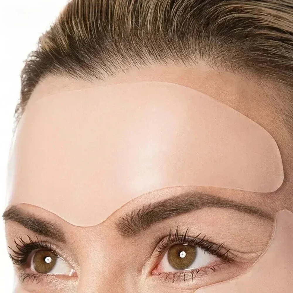 안티에이징 이마 및 눈가 케어 키트 - 주름 감소 젤 패치, 이마 주름 제거 및 탄력 리프팅 마스크