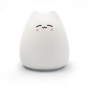 어린이용 LED 고양이 야간등 부드러운 실리콘 ​   터치 센서 7색 ​   침실 유아실 장식용 만화 캐릭터 수면등