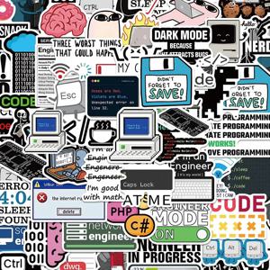 10/30/50pcs 재미 있은 프로그래밍 스티커 자바 클라우드 언어 인터넷 데칼 DIY 스케이트 보드 수하물 전화 방수 스티커 팩