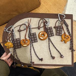 Y2K 오리지널 디자인 야구 키체인 나일론 로프 펜던트 DIY 트렌디 하트 믹스 백 폰 데코 핸드메이드 여성 소녀 선물