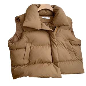 루즈핏 코튼 베스트 백리스 지퍼 스타일 통근 패션 폴리에스터 섬유 레귤러 길이 솔리드 컬러 여성 조끼