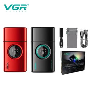 VGR 하이 엔드 남성용 면도기 합금 왕복 3 블레이드 면도기 LED 지능형 디지털 디스플레이 9000 속도 헤어 트리머 V-378