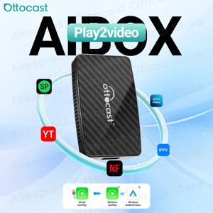 OTTOCAST Play2Video AI 박스 (유튜브, 넷플릭스, 무선 카플레이, 안드로이드 오토 지원) 벤츠, 도요타, 폭스바겐, 기아, 닛산 차량용 액세서리