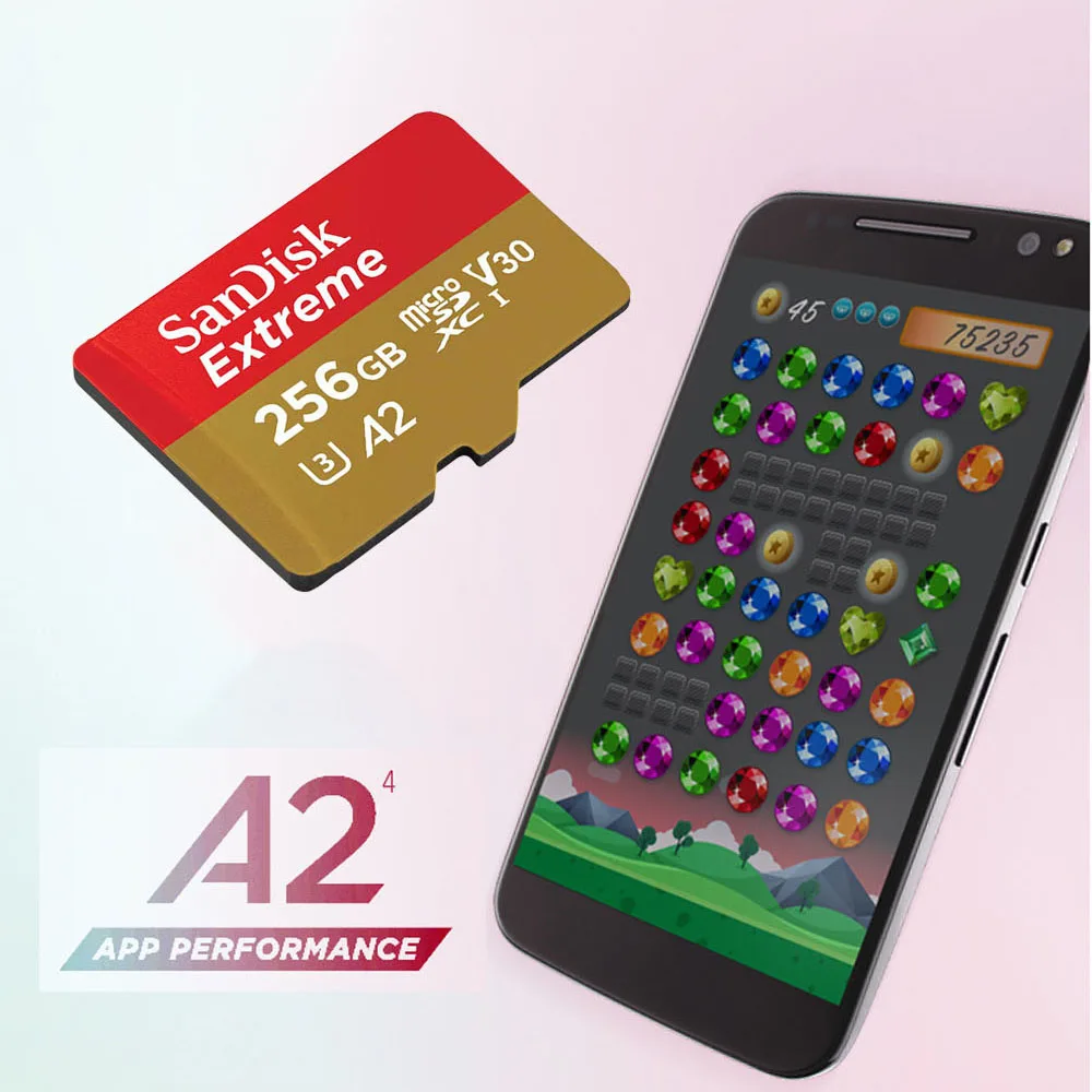 샌디스크 익스트림 microSD 1TB 512GB 256GB 메모리 카드 A2 U3 UHS-I 카드 USB3.0 4K 플래시 마이크로 SD 카드 (카메라, 고프로, DJI 드론용)