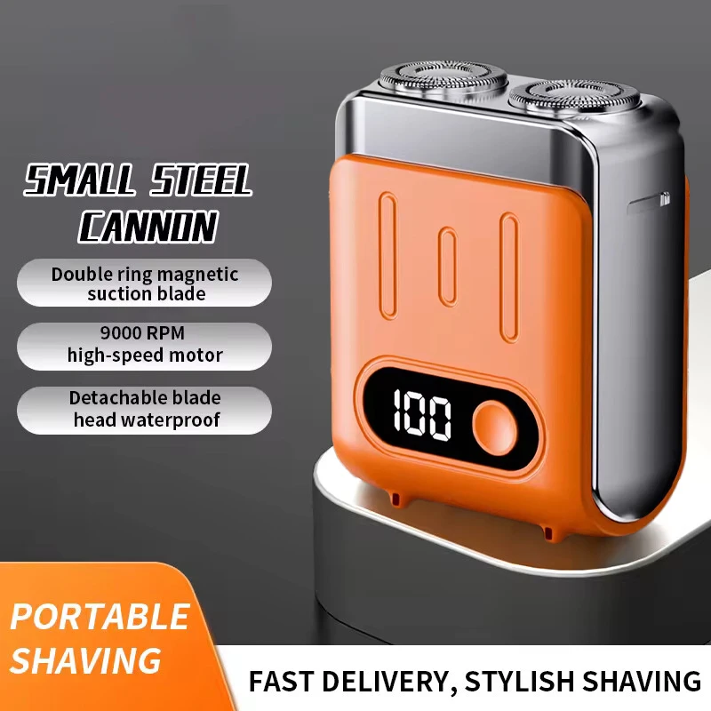 2026 전기 스마트 면도기 가정용 차량용 면도기 디지털 디스플레이 미니 듀얼 블레이드 충전식 면도기 강력한 남성용 선물 면도기