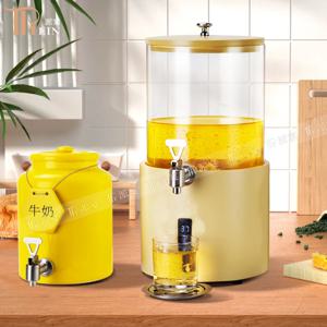 상업용 4L 세라믹 우유 워머 디스펜서 뜨거운 음료 디스펜서 호텔 뷔페용 가열 및 보온