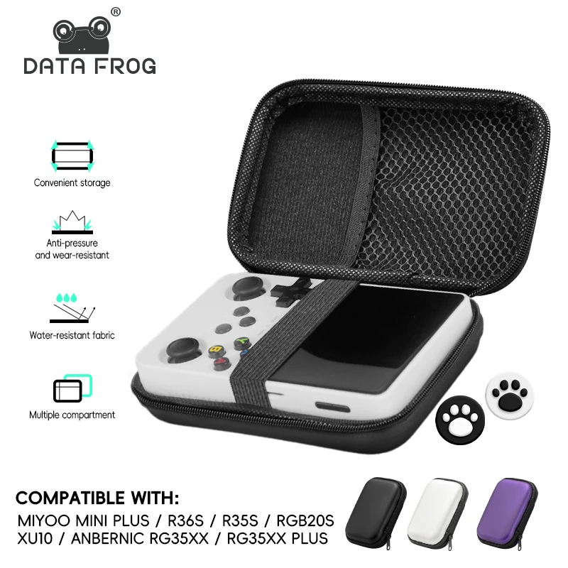Anbernic RG35XX Plus Miyoo Mini Plus R36S R35S 케이스 용 데이터 개구리 케이스 EVA 커버 Protable Bag 게임 액세서리