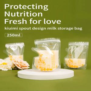 30/60/100팩 250ml BPA 프리 모유 저장팩 안전한 모유 및 이유식 냉동팩 간편한 수유용