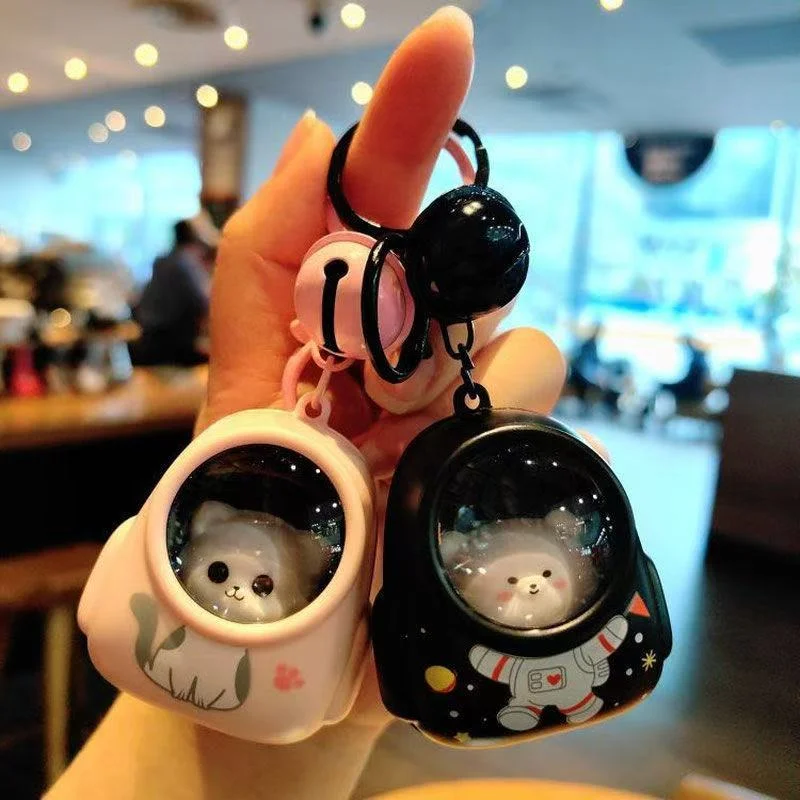 귀여운 곰 가방 소형 야간 조명 키체인 카와이 가방 걸이 웹 셀럽 분위기 조명 키체인