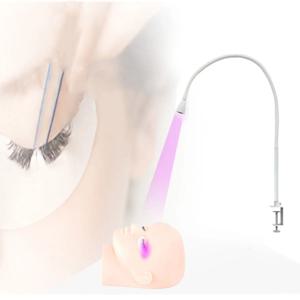 풋 스위치가있는 10W 속눈썹 UV 경화 램프 가짜 속눈썹 연장 네일 건조기 접목 접착제 빠른 경화 빛