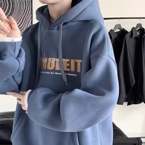 따뜻한 후드티 청춘 유행 가을 겨울 따뜻한 기모 캐주얼 남성용 후드티 후드 스웨트셔츠 후드티 스웨트셔츠 후드티